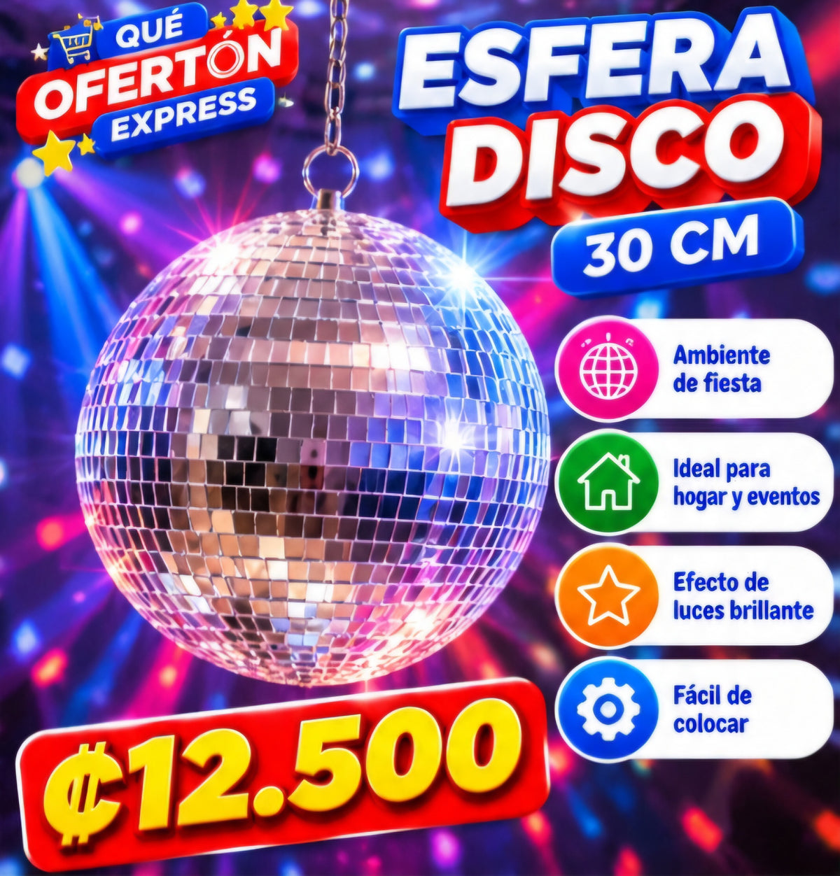 🪩 ESFERA DISCO 30 CM 🪩
