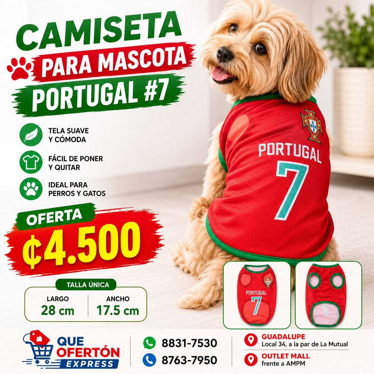 🐶🇵🇹 Camiseta para Mascota Portugal #7