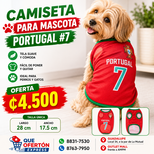 🐶🇵🇹 Camiseta para Mascota Portugal #7