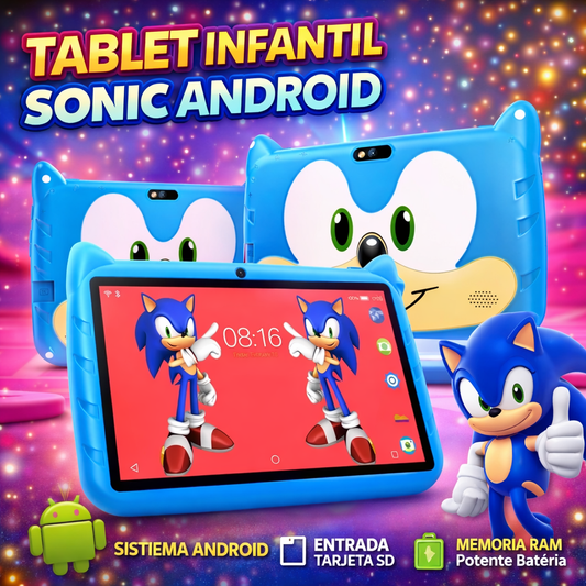 💗📱 TABLET INFANTIL SONIC ANDROID – Color rosa, diversión y aprendizaje 📱💗