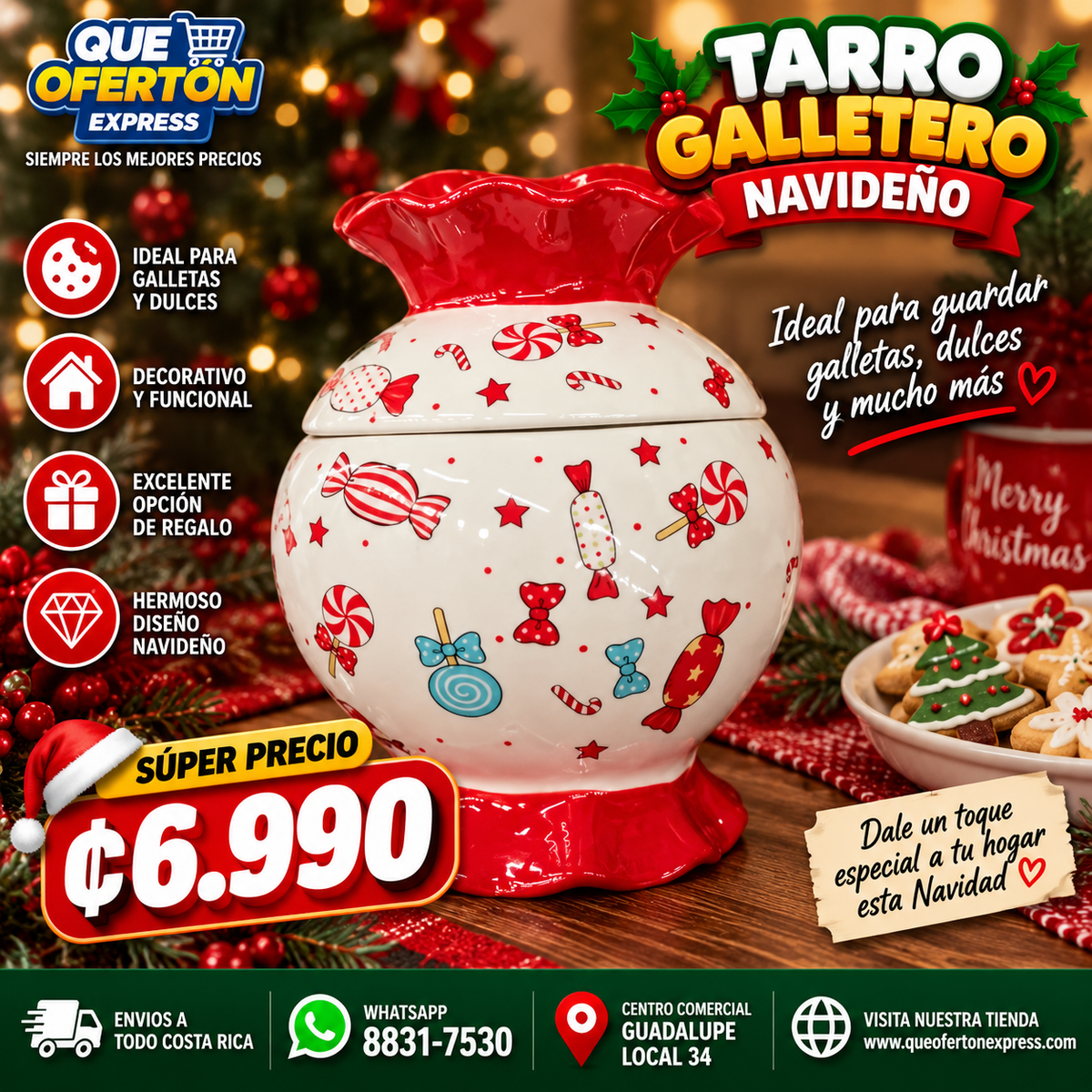 🎄🍪 TARRO GALLETERO NAVIDEÑO 🍬✨