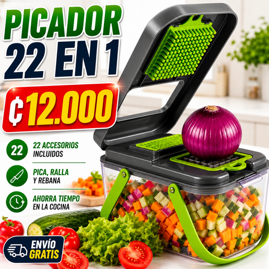Cortador de verduras multifuncional 22 en 1 + ENVIO GRATIS