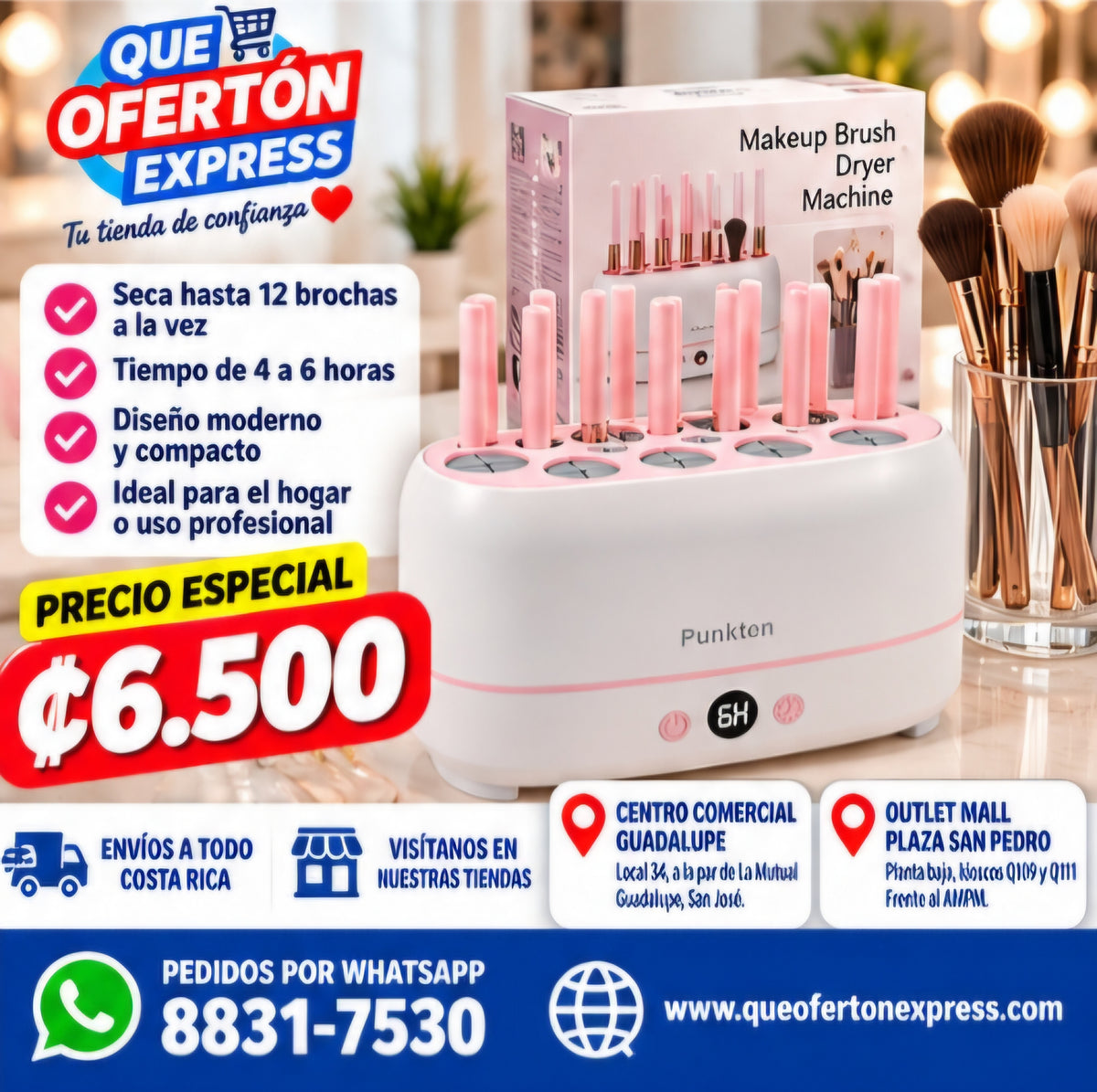 💄 SECADORA DE BROCHAS DE MAQUILLAJE ✨