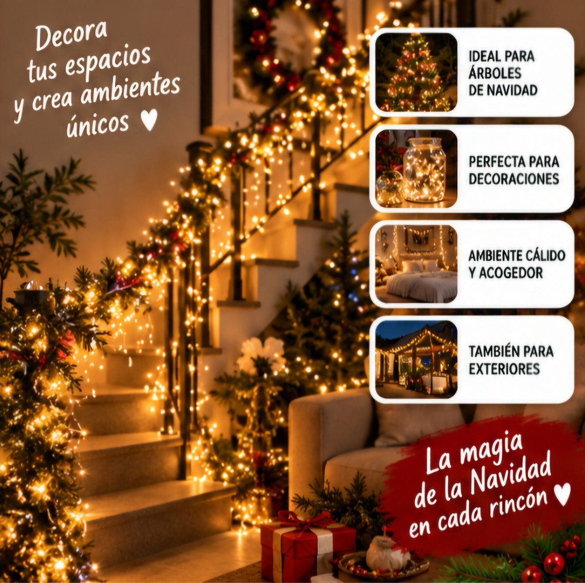 ✨🎄 LUCES TIPO HADA 50 METROS 🎄✨