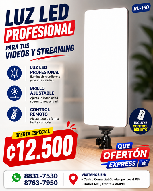 💡 LUZ LED PROFESIONAL RL-150 📸