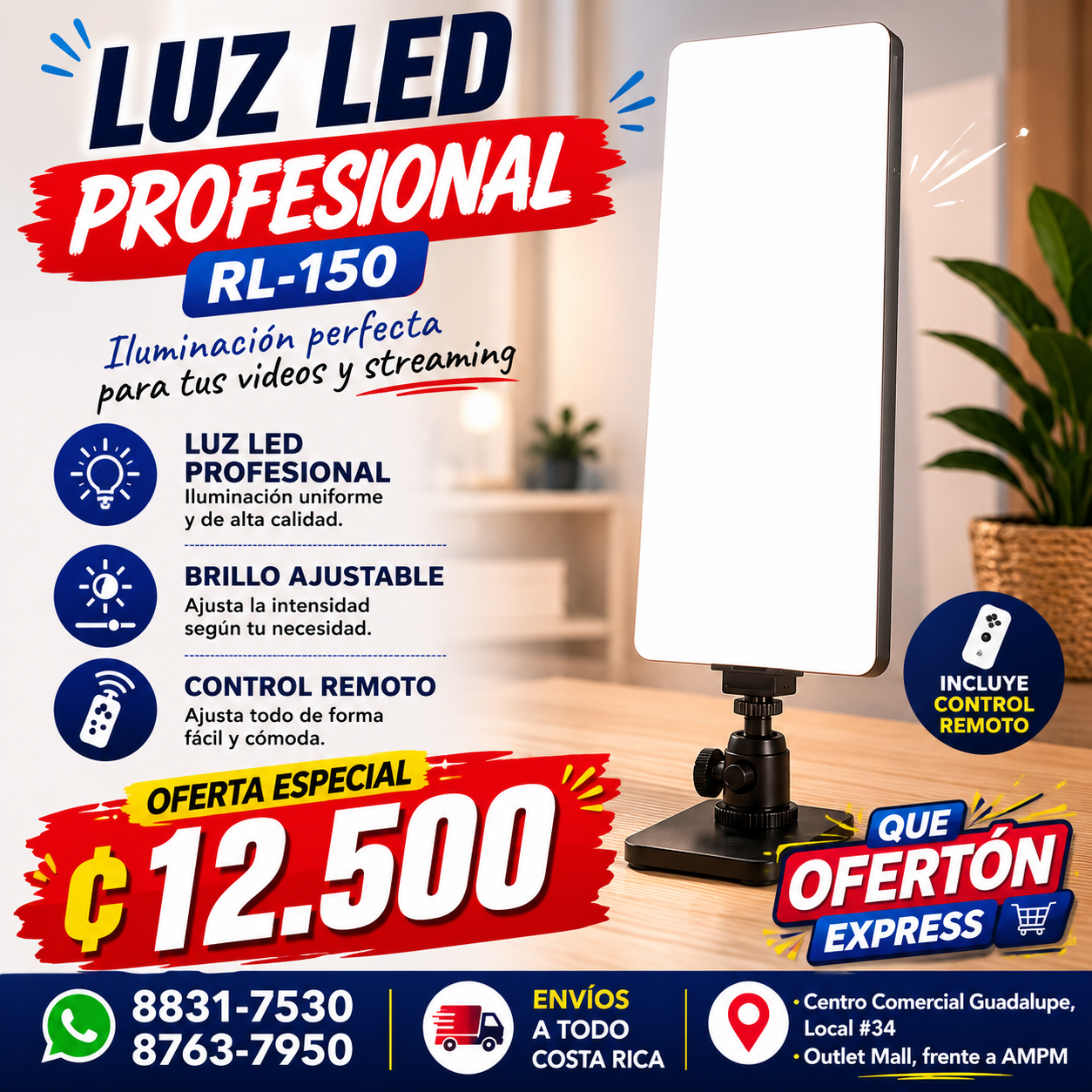 💡 LUZ LED PROFESIONAL RL-150 📸