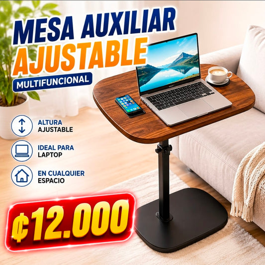 🖥️ Mesa Auxiliar Ajustable para Laptop, Estudio y Trabajo en Casa