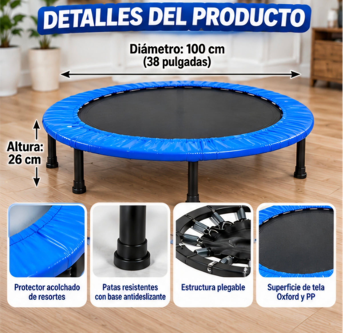 🔥 TRAMPOLÍN DE EJERCICIO 38in – ₡29.990 🔥