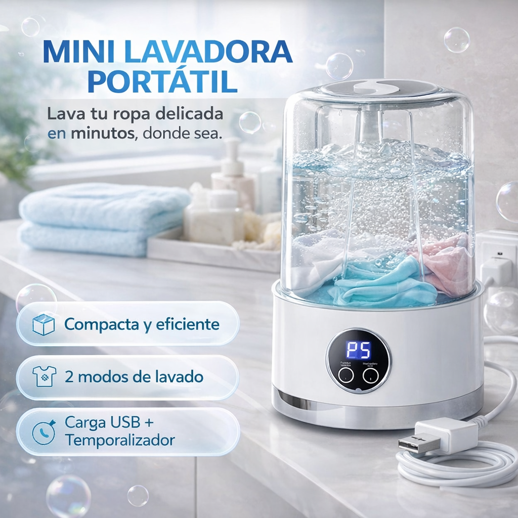 Mini Lavadora Portátil