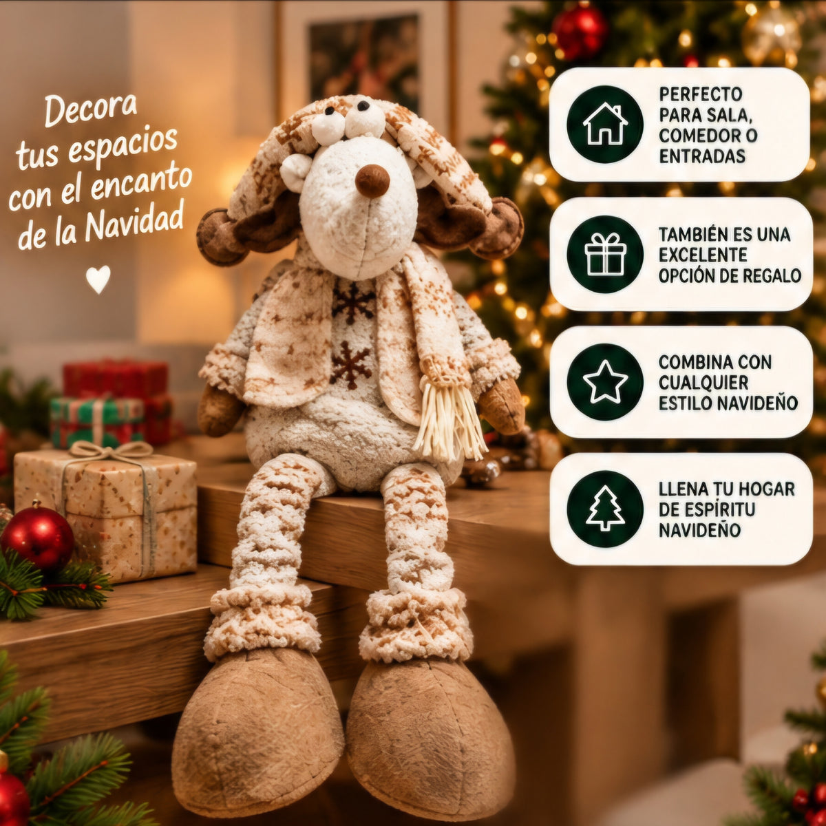 🦌🎄 MUÑECO NAVIDEÑO RENO 🎄🦌.