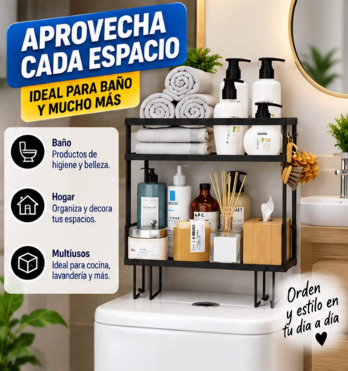 🛁✨ ORGANIZADOR MULTIUSO PARA BAÑO ✨🛁