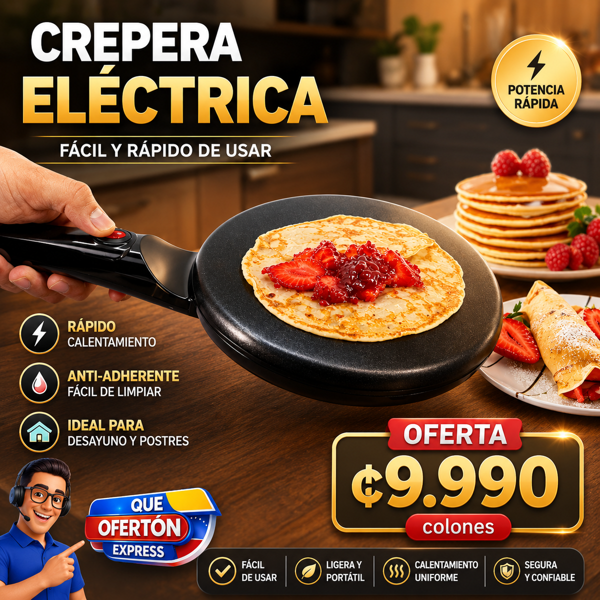 MAQUINA PARA HACER CREPAS