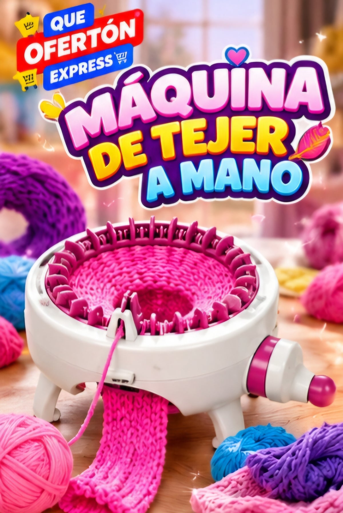 🧶 MÁQUINA DE TEJER A MANO DIY