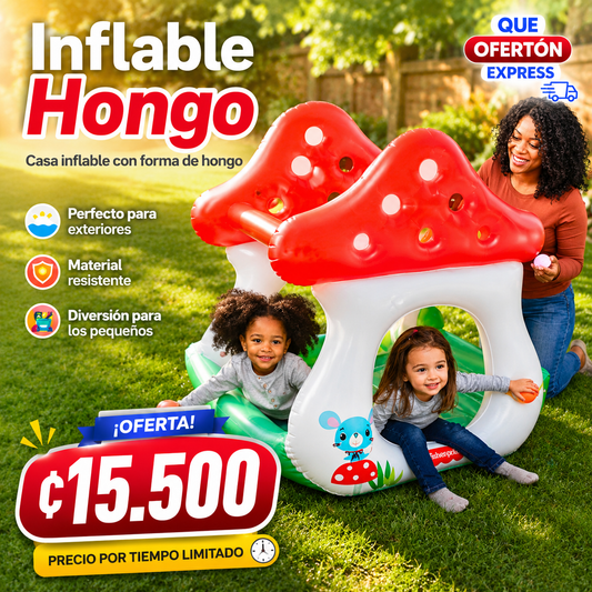 🍄 Casa Inflable Hongo para Niños – ¡Diversión sin límites! 🍄