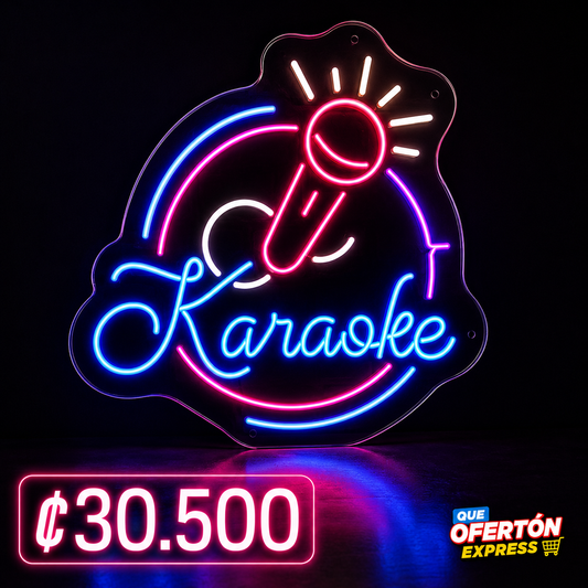 Letrero Neón LED KARAOKE
