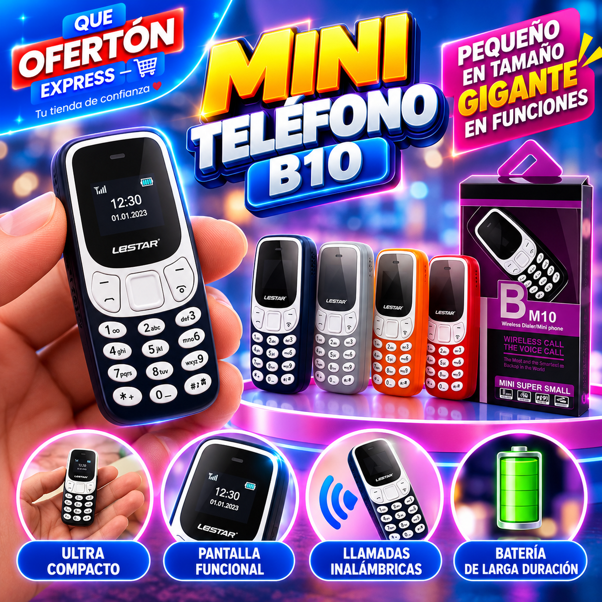 📱 MINI TELÉFONO CELULAR B10 – ESTILO CLÁSICO 📱Nokia
