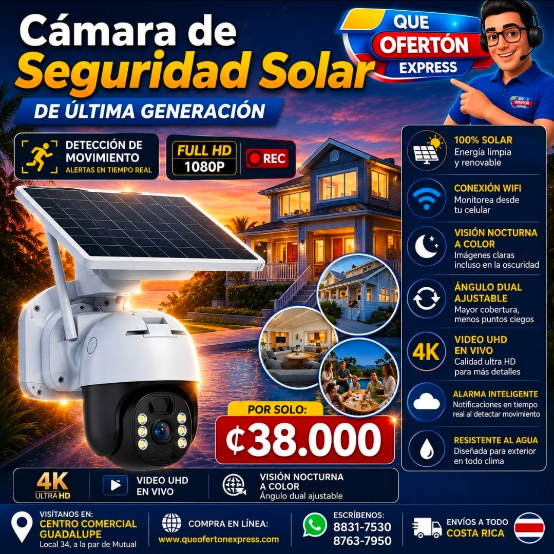 🔒☀️ Cámara de Seguridad Solar 4K SO33 📹🏡