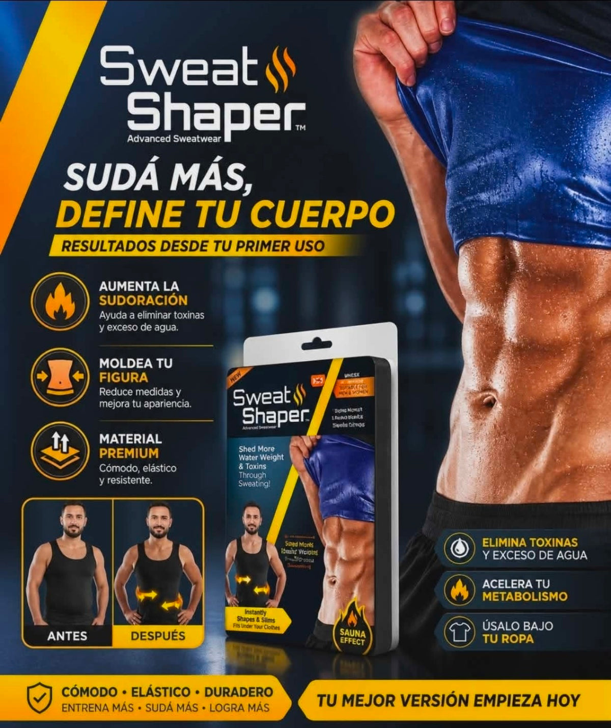 🔥 Sweat Shaper Original | Camiseta Sauna Reductora 🔥