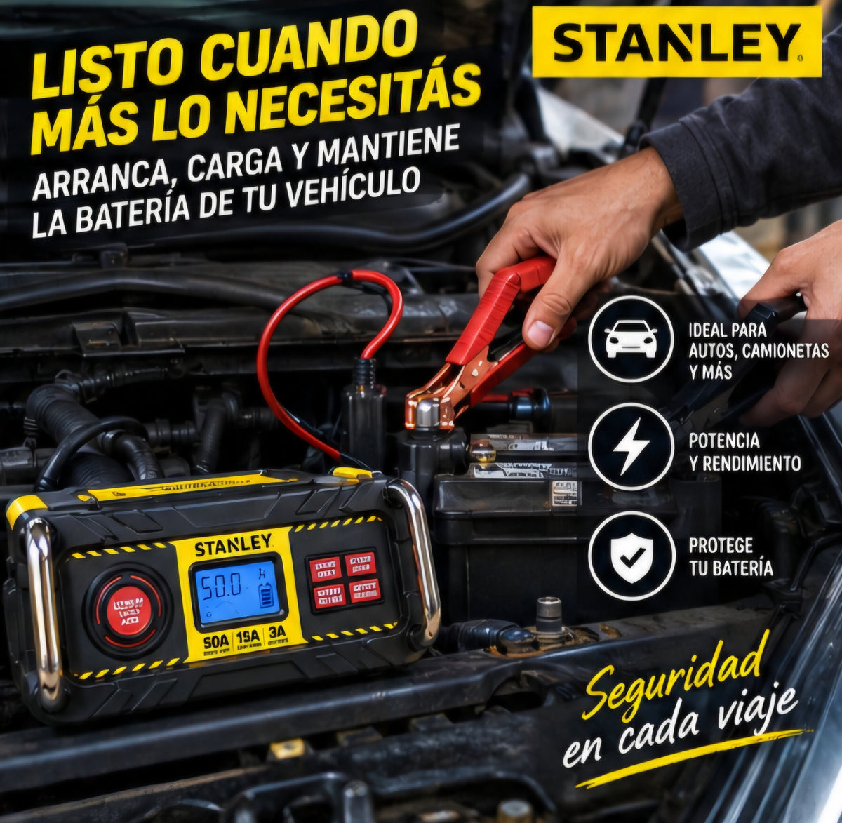 🔋⚡ CARGADOR DE BATERÍA STANLEY 50A