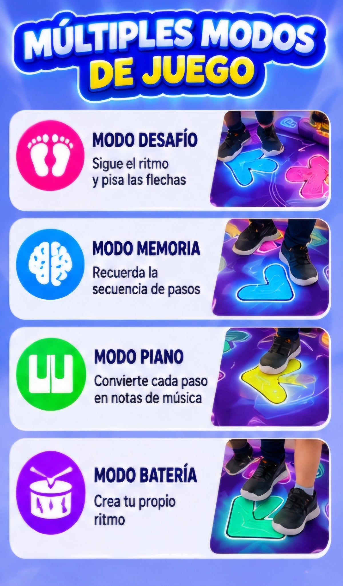 💃🎵 TAPETE DE BAILE INTERACTIVO – DANCE MAT 🎵💃