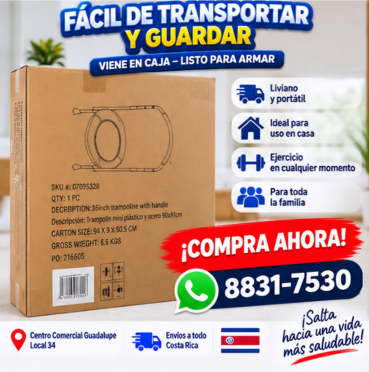 💙🤸 ¡MINI TRAMPOLÍN CON AGARRADERA! 🤸💙