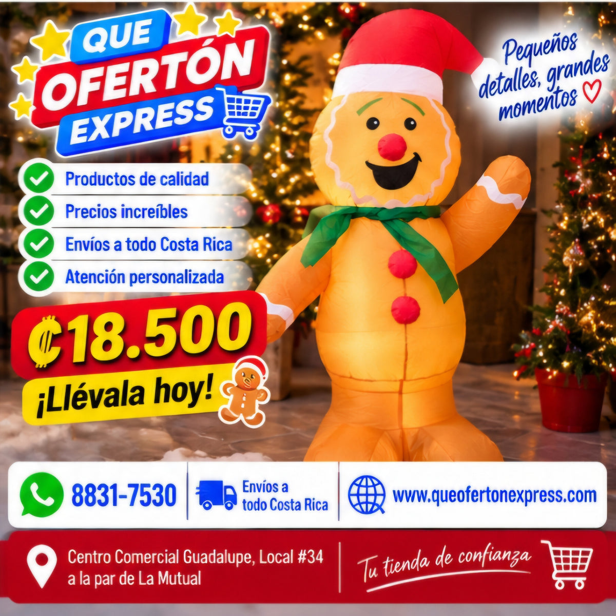 🎅🧸 SANTA INFLABLE CON OSITO NAVIDEÑO 🎄✨