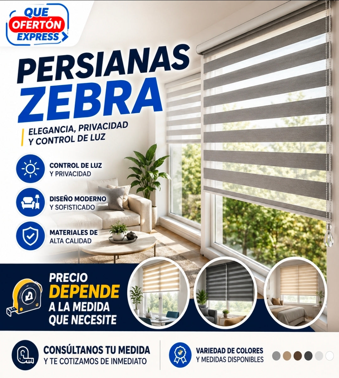 💡🦓 Persiana Tipo Zebra – ✨Estilo Moderno y Elegante ✨ (copia)