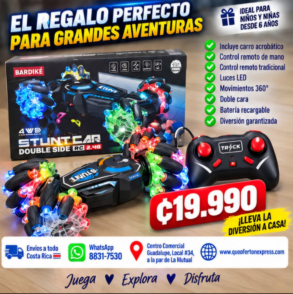 🚗🔥 CARRO ACROBÁTICO A CONTROL REMOTO H6020 🔥🚗