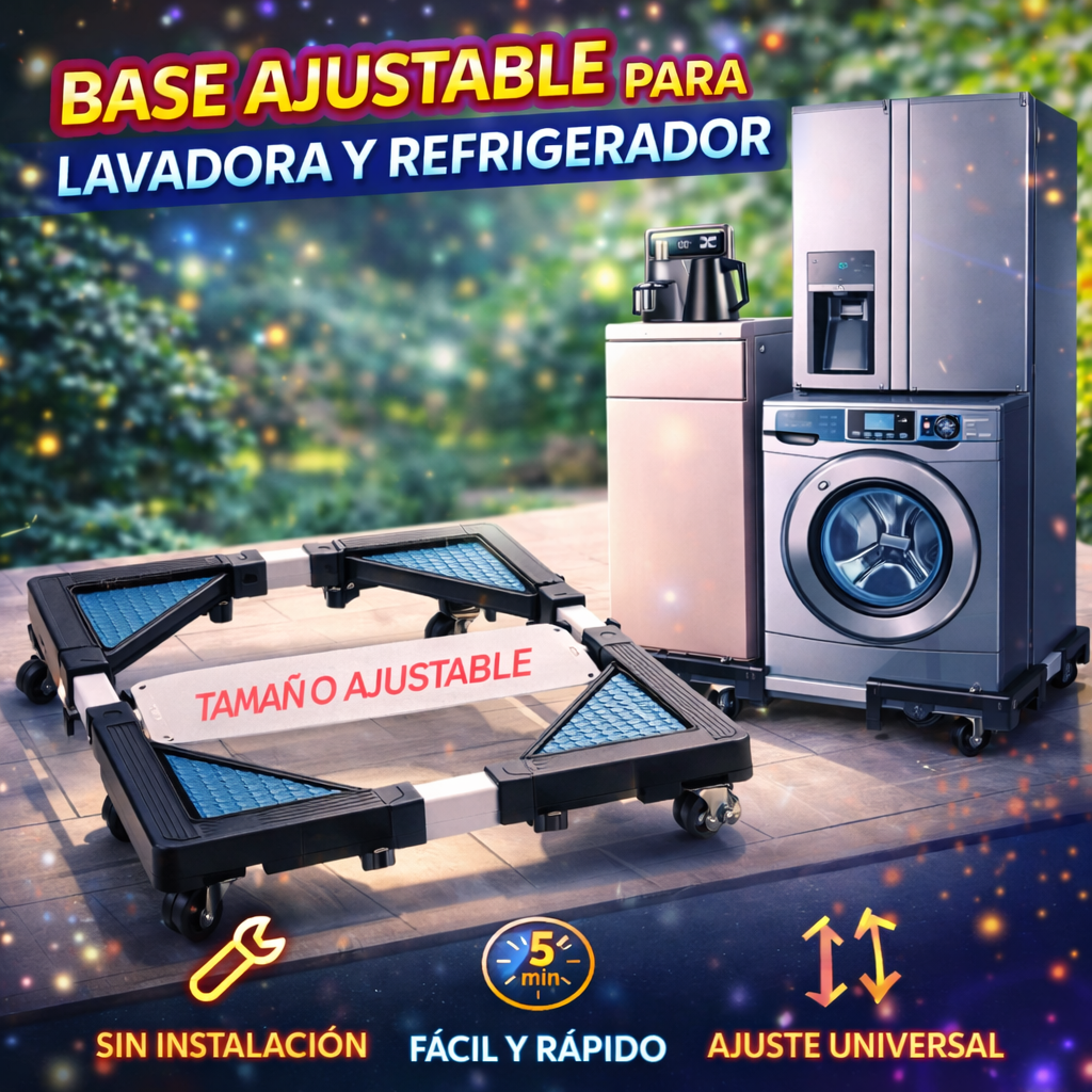 🧺🧊 BASE AJUSTABLE PARA LAVADORA Y REFRIGERADOR 🧊🧺