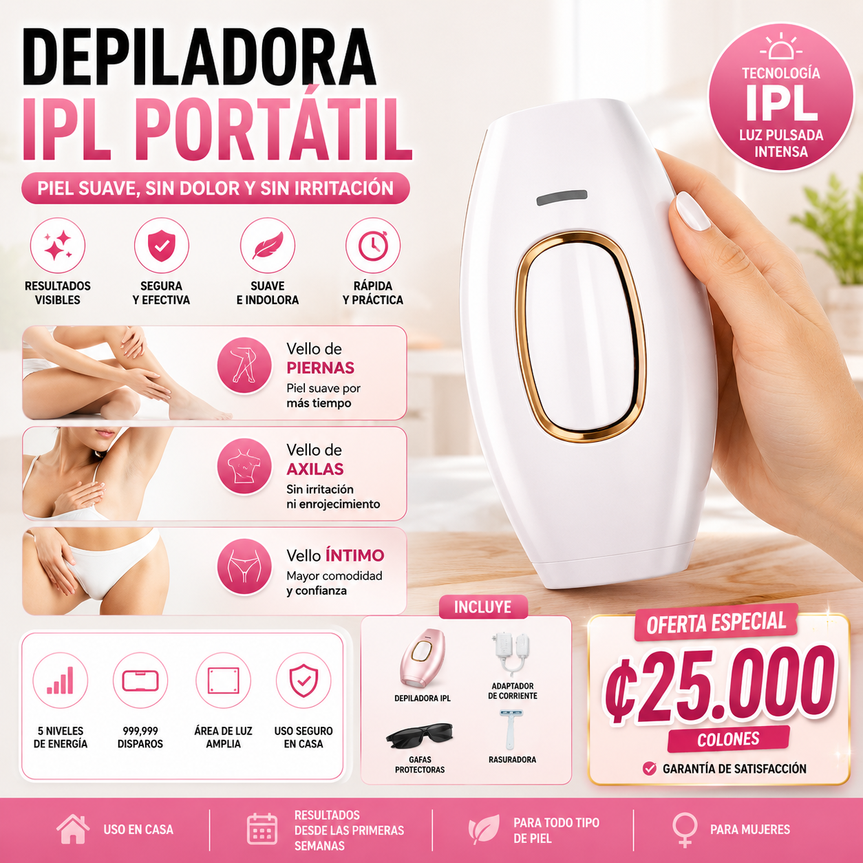 ✨ Depiladora IPL Profesional ✨