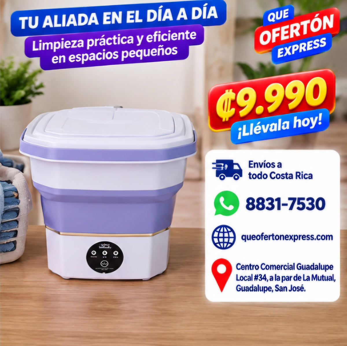 🧺✨ LAVADORA PORTÁTIL PLEGABLE