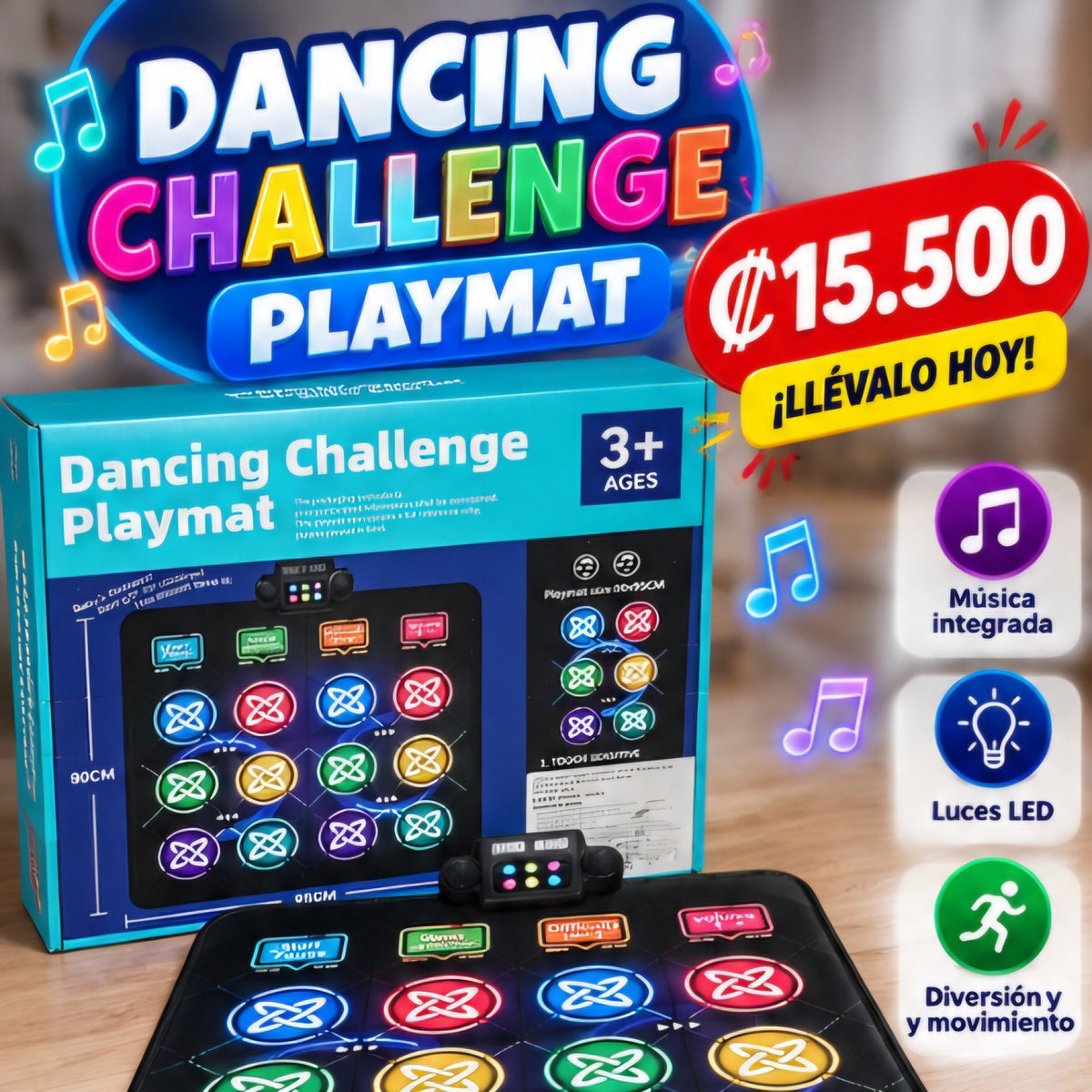 💃🎵 TAPETE DE BAILE – DANCING CHALLENGE PLAYMAT