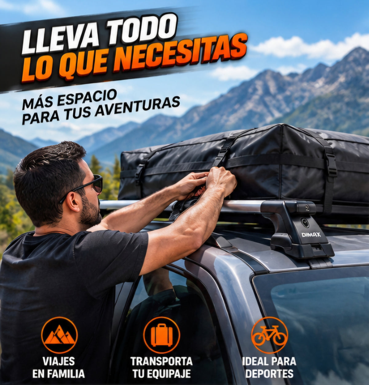 🚗 RACKS PARA TECHO DIMAX