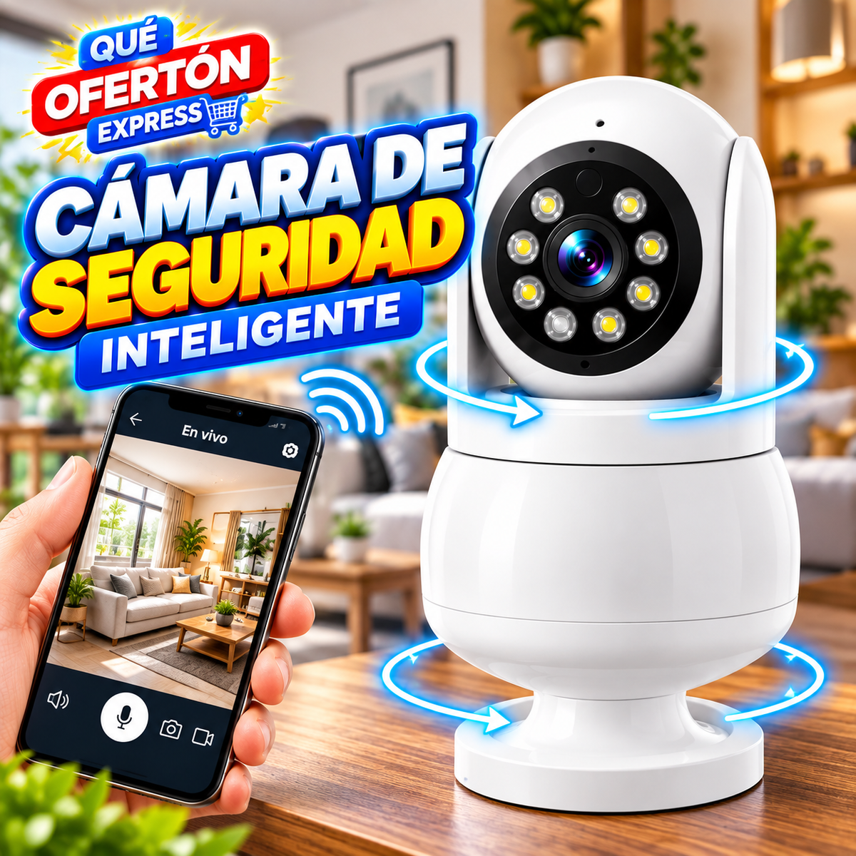 📹✨CÁMARA WIFI ¡PROTEGE TU HOGAR CON TECNOLOGÍA INTELIGENTE! ✨📹