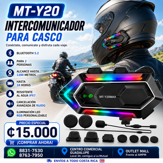 🎧🏍️ Intercomunicador MT-Y20 para Casco 🏍️🎧