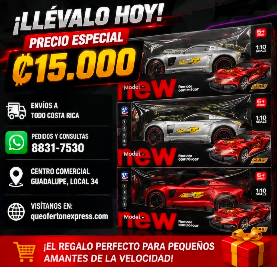 🚗🔥 AUTO DEPORTIVO A CONTROL REMOTO 2.4G – ESCALA 1:10