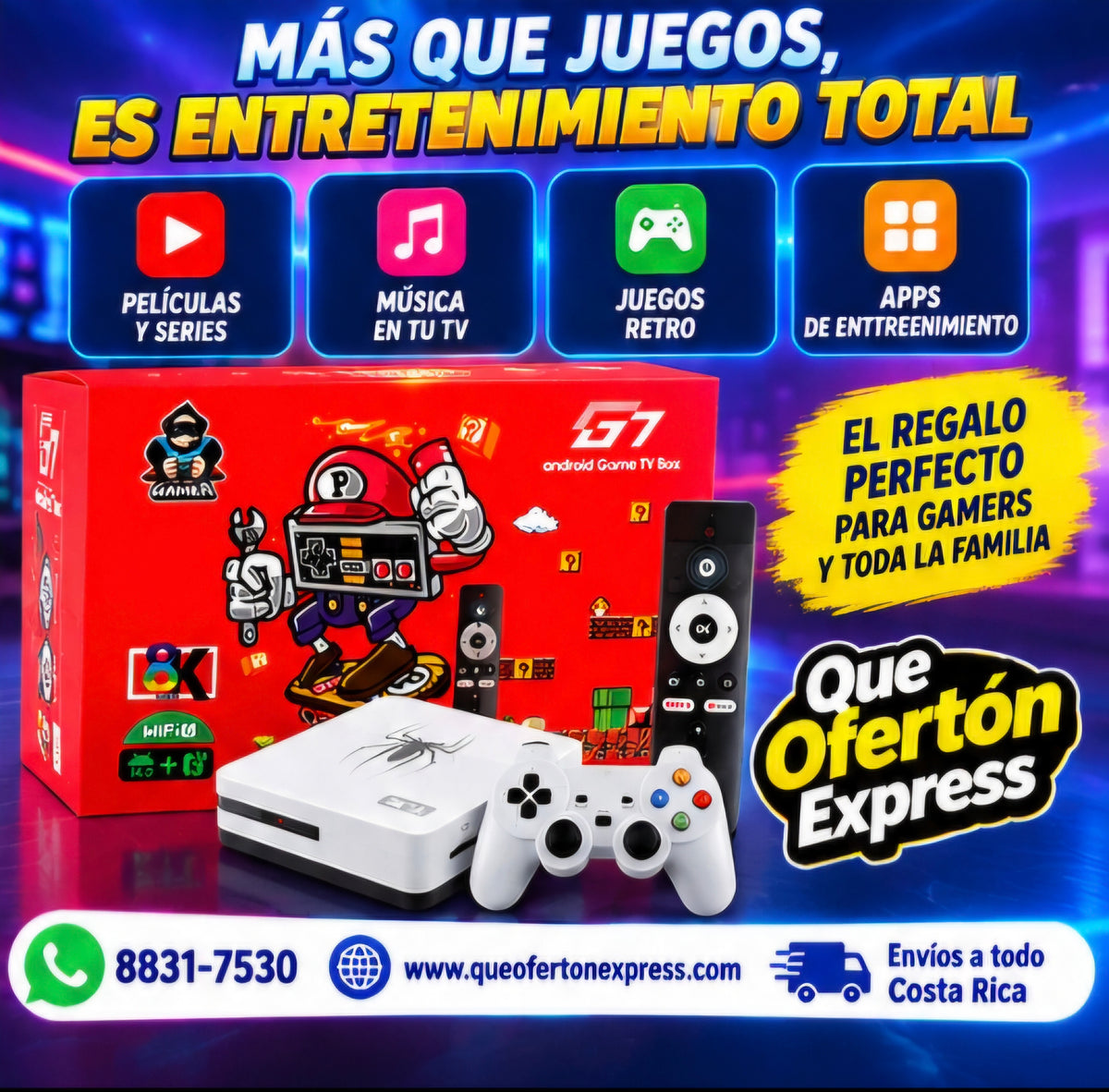 🎮 CONSOLA ANDROID GAME TV BOX G7 – ENTRETENIMIENTO TODO EN UNO