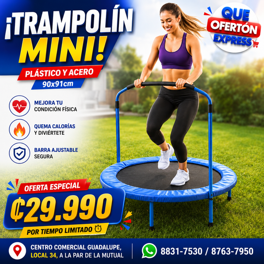 🏃‍♂️ Mini Trampolín de Ejercicio 36”💪