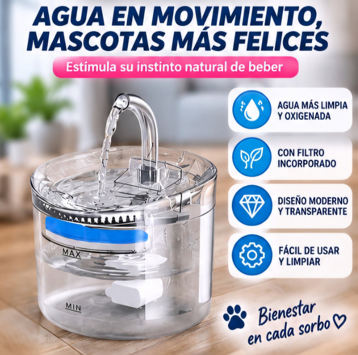 🐾 FUENTE DE AGUA PARA MASCOTAS 💧