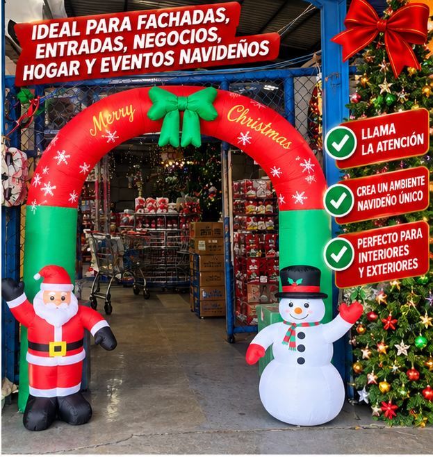 🎄 ARCO INFLABLE NAVIDEÑO GIGANTE 🎅⛄