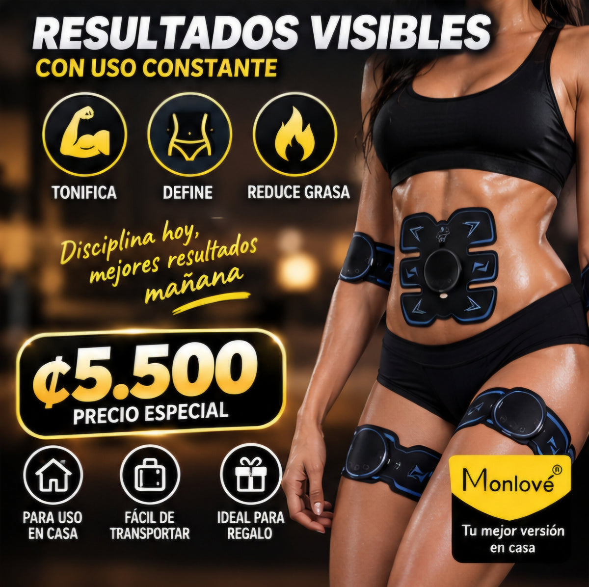 💪 KIT EMS 3 EN 1 PARA ENTRENAMIENTO MUSCULAR