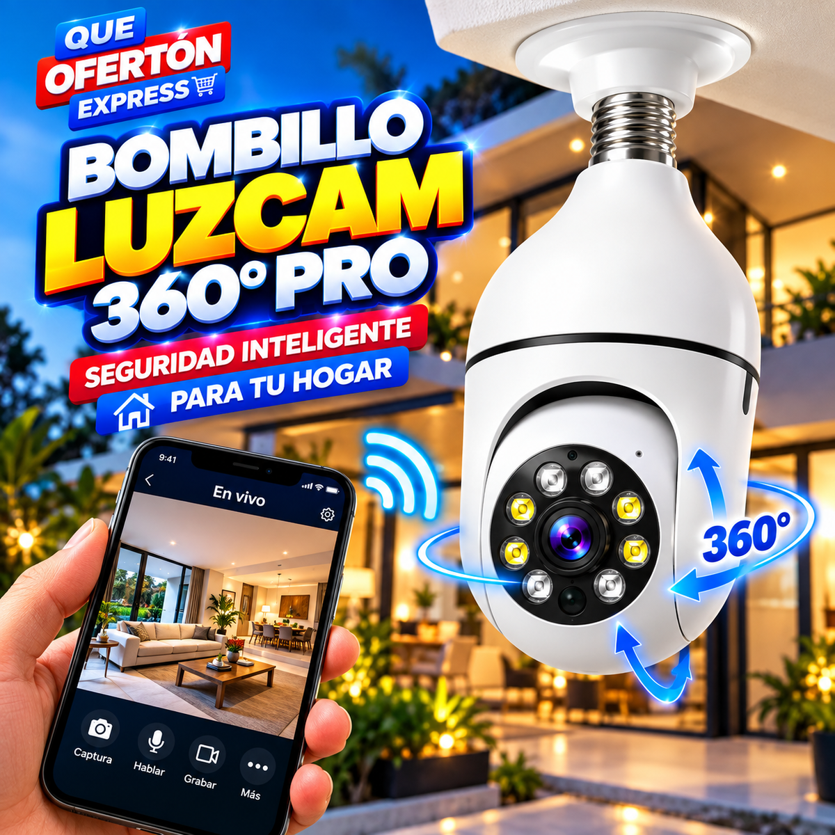 CAMARA BOMBILLO ROBÓTICA 360 VisionPro™