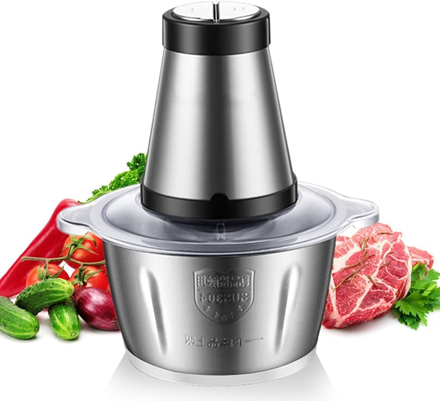Picadora de carne eléctrica multifuncional de acero inoxidable 3L
