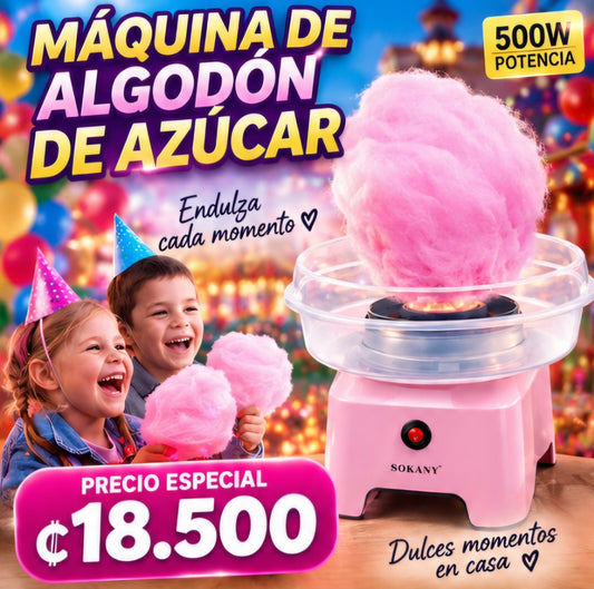 🍭✨ MÁQUINA DE ALGODÓN DE AZÚCAR 500W ✨🍭