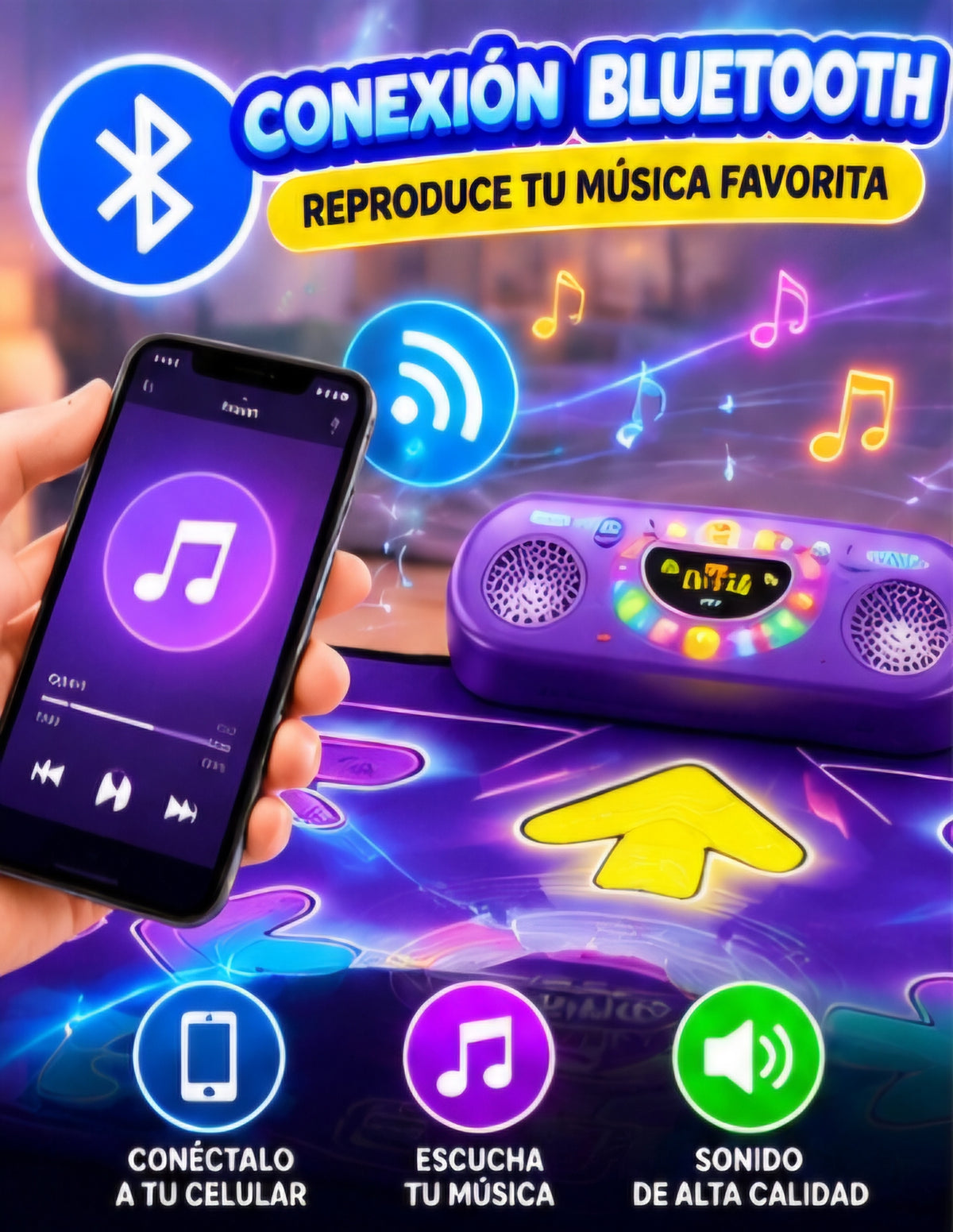 💃🎵 TAPETE DE BAILE INTERACTIVO – DANCE MAT 🎵💃