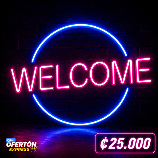 Letrero Neón LED WELCOME