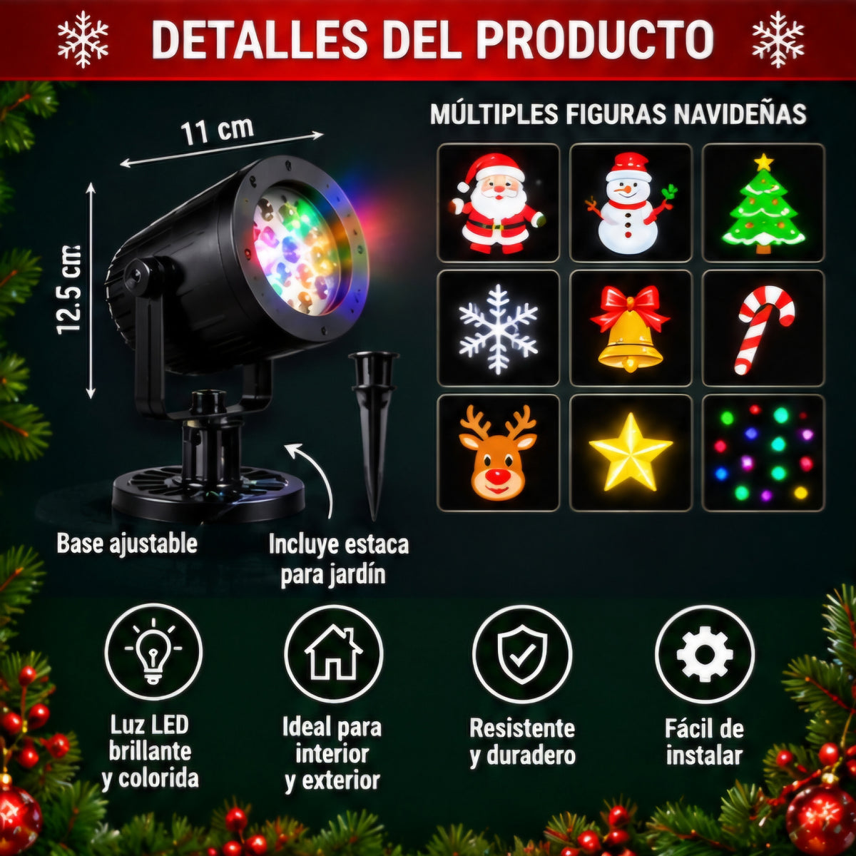 🎅✨ PROYECTOR DE FIGURAS NAVIDEÑAS ✨🎄