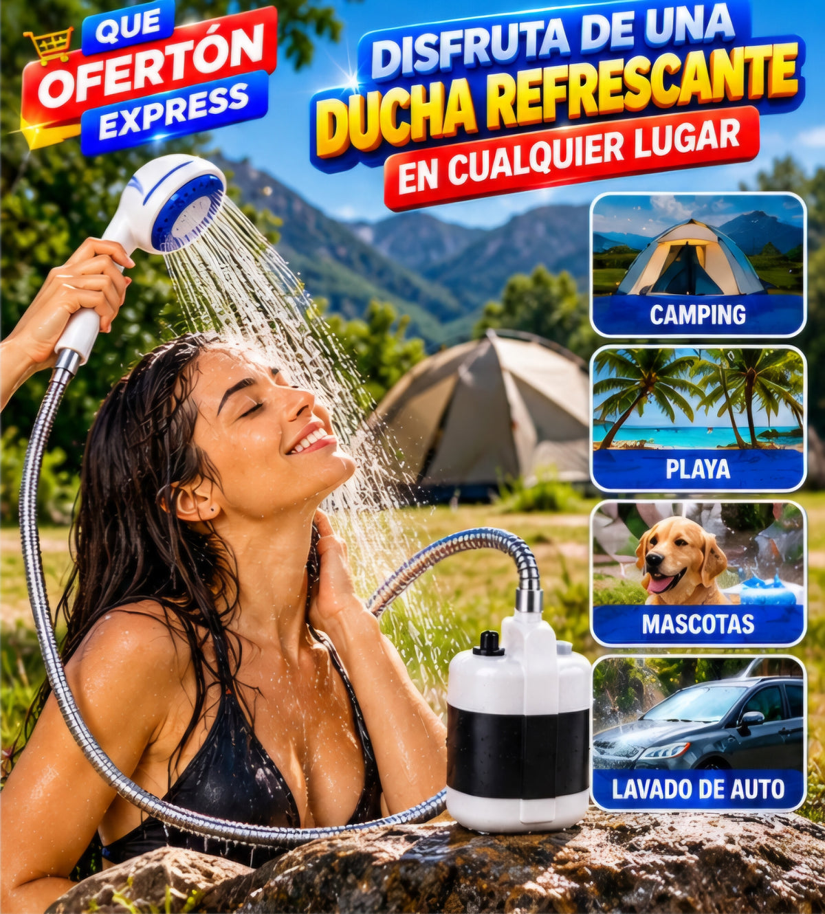DUCHA PORTATIL RECARGABLE