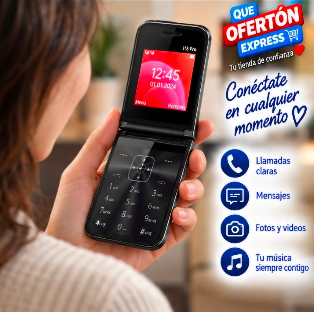 📱✨ MINI  TELEFONO CELULAR PLEGABLE i15 PRO ✨📱
