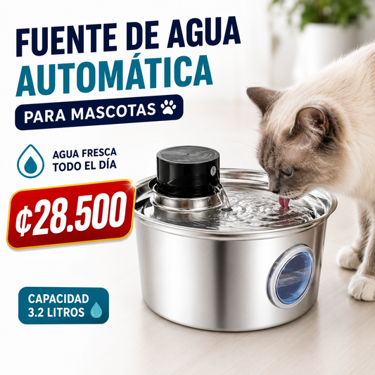 🐱💧 Fuente de Agua Automática para Mascotas 3.2L